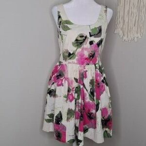 Elle Floral Pink and Green Dress